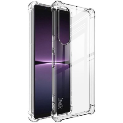 Sony Xperia 1 V Imak sustiprintos apsaugos kieto silikono TPU skaidrus dėklas - nugarėlė | Priedai.lt
