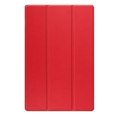 Samsung Galaxy Tab S10 Ultra, S9 Ultra, S8 Ultra atverčiamas raudonas odinis dėklas - knygutė (sulankstomas) | Priedai.lt