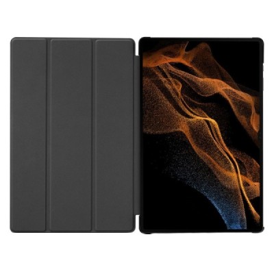 Samsung Galaxy Tab S10 Ultra, S9 Ultra, S8 Ultra atverčiamas raudonas odinis dėklas - knygutė (sulankstomas) | Priedai.lt