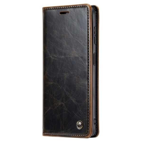 „CaseMe“ Leather solidus atverčiamas dėklas - rudas (Galaxy A54)