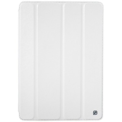 Prabangus „HOCO“ Crystal serijos odinis atverčiamas baltas Apple iPad Air dėklas / Priedai.lt