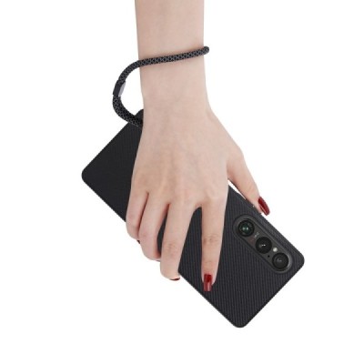 Sony Xperia 1 V „Vili“ TC juodas dėklas - nugarėlė | Priedai.lt