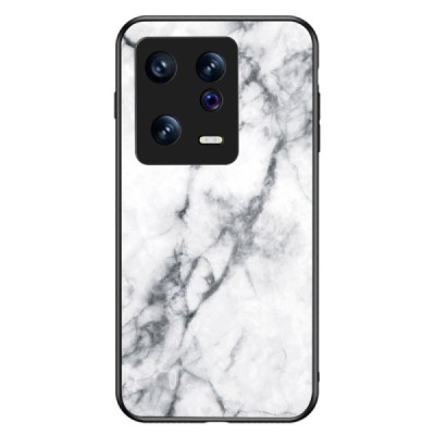 Xiaomi 13 „Marble“ kieto silikono TPU baltas dėklas - nugarėlė | Priedai.lt