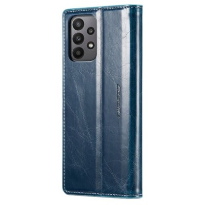 Samsung Galaxy A23 5G (SM-A236B, SM-M236B, SM-E236B) „CaseMe“ Leather solidus atverčiamas mėlynas odinis dėklas - knygutė | Prie