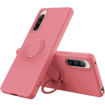 Sony Xperia 10 V „Ring“ Kickstand (TPU) raudonas dėklas - nugarėlė | Priedai.lt