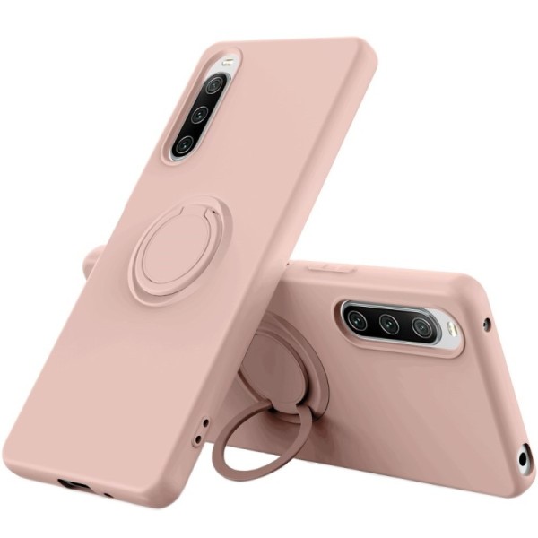 „Ring“ Kickstand (TPU) dėklas - rožinis (Xperia 10 V)