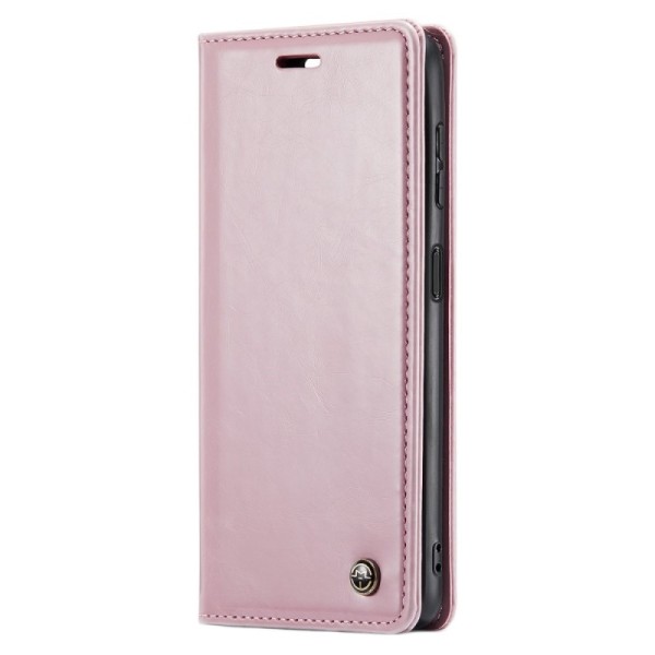 „CaseMe“ Leather solidus atverčiamas dėklas - rožinis (Galaxy A34 5G)