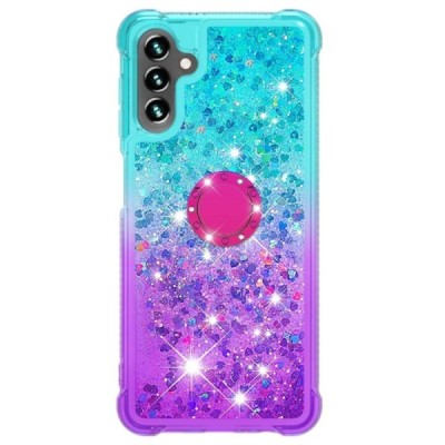 Samsung Galaxy A34 5G (SM-A346E) Shine Kickstand kieto silikono TPU mėlynas violetinis dėklas - nugarėlė | Priedai.lt