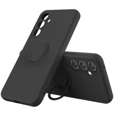 Samsung Galaxy A34 5G (SM-A346E) „Ring“ Kickstand (TPU) juodas dėklas - nugarėlė | Priedai.lt