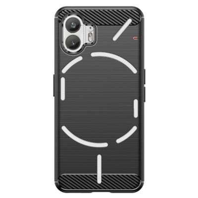 Nothing Phone 2 „Carbon“ kieto silikono TPU juodas dėklas - nugarėlė | Priedai.lt