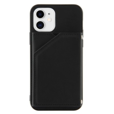 „Shell“ Card Holder Apple iPhone 11 juodas kieto silikono dėklas | Priedai.lt