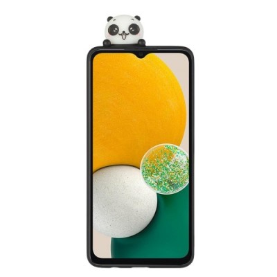 Samsung Galaxy A14 5G (SM-A146B, SM-A145F) „Squezy“ Panda kieto silikono TPU juodas dėklas - nugarėlė | Priedai.lt