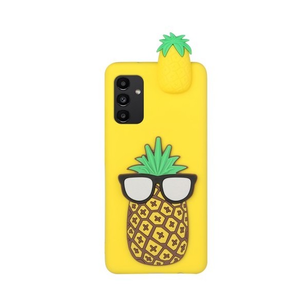 „Squezy“ Pineapple kieto silikono (TPU) dėklas - geltonas (Galaxy A14 5G / A14 4G)