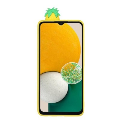 Samsung Galaxy A14 5G (SM-A146B, SM-A145F) „Squezy“ Pineapple kieto silikono TPU geltonas dėklas - nugarėlė | Priedai.lt