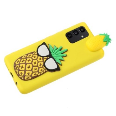 Samsung Galaxy A14 5G (SM-A146B, SM-A145F) „Squezy“ Pineapple kieto silikono TPU geltonas dėklas - nugarėlė | Priedai.lt