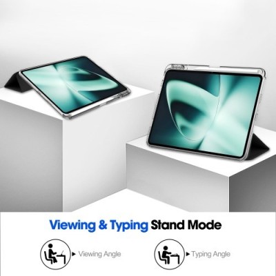 OnePlus Pad „Deluxe“ atverčiamas juodas odinis dėklas - knygutė | Priedai.lt