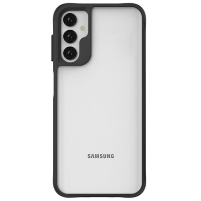 Samsung Galaxy A14 5G (SM-A146B, SM-A145F) Combat skaidrus juodos spalvos apvadais kieto silikono (TPU) dėklas | Priedai.lt