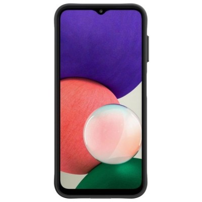 Samsung Galaxy A14 5G (SM-A146B, SM-A145F) Combat skaidrus juodos spalvos apvadais kieto silikono (TPU) dėklas | Priedai.lt