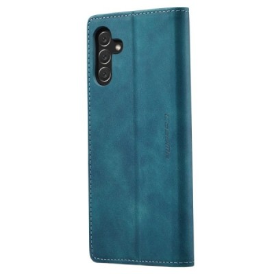 Samsung Galaxy A14 5G (SM-A146B) CaseMe Retro solidus atverčiamas žalias odinis dėklas - knygutė | Priedai.lt
