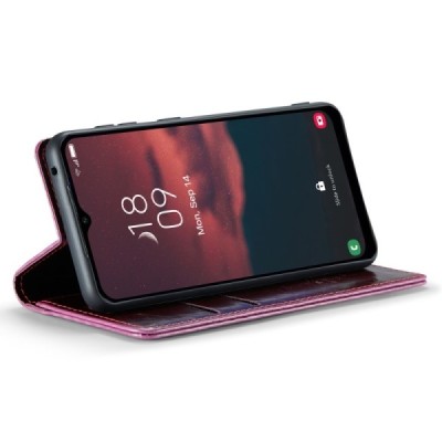 Samsung Galaxy A14 5G (SM-A146B) „CaseMe“ Leather solidus atverčiamas bordo odinis dėklas - knygutė | Priedai.lt