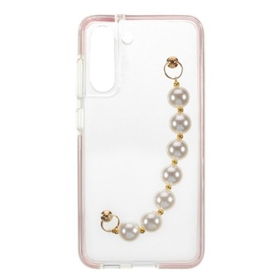 Samsung Galaxy S21 FE (Fan Edition) 5G „Pearl“ Strap kieto silikono TPU skaidrus dėklas - nugarėlė | Priedai.lt