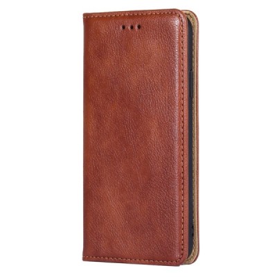 Solidus Huawei Honor Magic 5 Lite rudas odinis atverčiamas dėklas | Priedai.lt