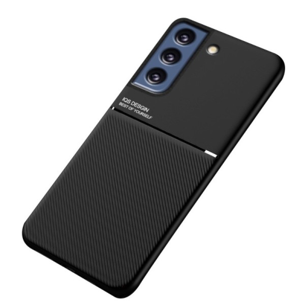 „Lines“ Magnetic kieto silikono (TPU) dėklas - juodas (Galaxy S21 FE 5G)