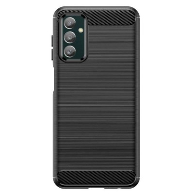 Samsung Galaxy M23 (SM-M236B, SM-E236B, SM-E135F) „Carbon“ kieto silikono TPU juodas dėklas - nugarėlė | Priedai.lt