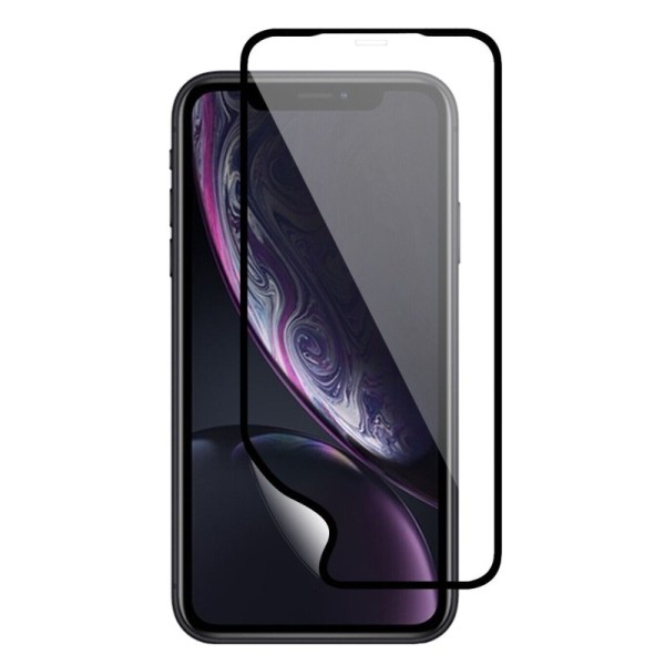 „Ceramics“ hibridinė apsauginė ekrano plėvelė (pilnai dengianti) - juoda (iPhone Xr / 11)
