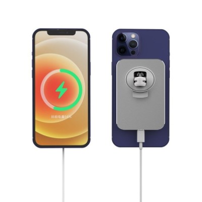 „X16“ Magnetic baltas automobilinis telefono laikiklis / kroviklis (15W) | Priedai.lt