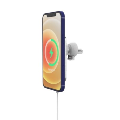 „X16“ Magnetic baltas automobilinis telefono laikiklis / kroviklis (15W) | Priedai.lt