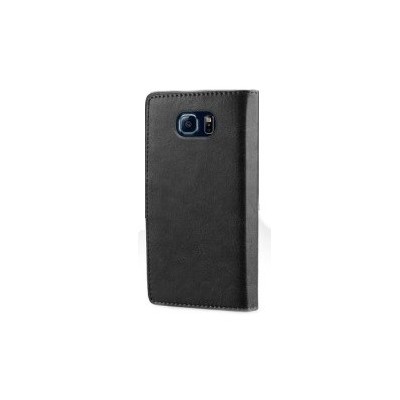 Samsung Galaxy S6 Edge+ (G928) atverčiamas juodas odinis Casual dėklas - piniginė | Priedai.lt