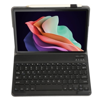 Lenovo Tab P11 11.5" Gen 2 atverčiamas juodas odinis dėklas su bluetooth belaide klaviatūra | Priedai.lt