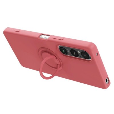 Sony Xperia 1 V „Ring“ Kickstand (TPU) raudonas dėklas - nugarėlė | Priedai.lt