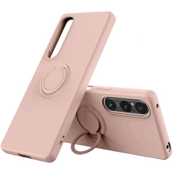 „Ring“ Kickstand (TPU) dėklas - rožinis (Xperia 1 V)