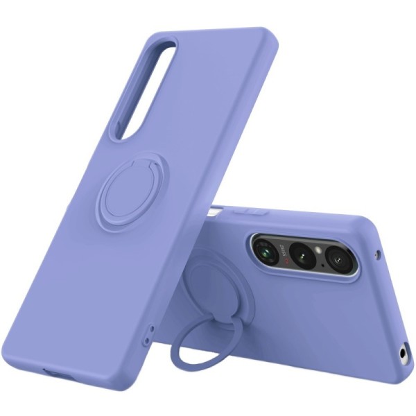 „Ring“ Kickstand (TPU) dėklas - violetinis (Xperia 1 V)