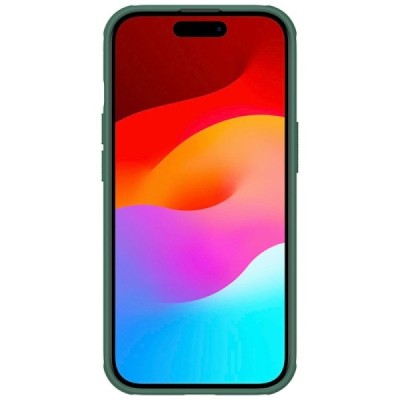 Apple iPhone 15 „Nillkin“ Frosted Shield Pro žalias dėklas - nugarėlė | Priedai.lt