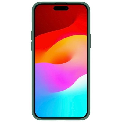 Apple iPhone 15 Plus „Nillkin“ Frosted Shield Pro žalias dėklas - nugarėlė | Priedai.lt