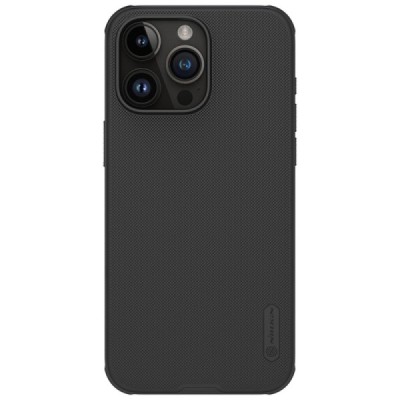 Apple iPhone 15 Pro „Nillkin“ Frosted Shield Pro juodas dėklas - nugarėlė | Priedai.lt
