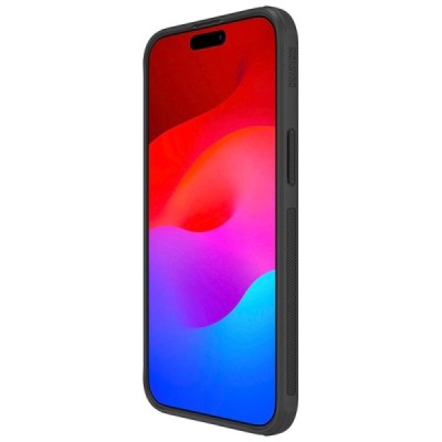 Apple iPhone 15 Pro „Nillkin“ Frosted Shield Pro juodas dėklas - nugarėlė | Priedai.lt