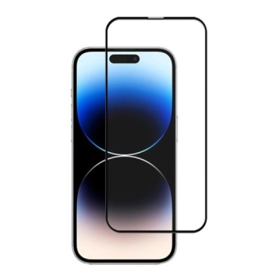 Apple iPhone 15 Pro „Mocolo“ 3D 9H Tempered Glass sustiprintos apsaugos juodas pilnai dengiantis apsauginis ekrano stiklas 0,26 