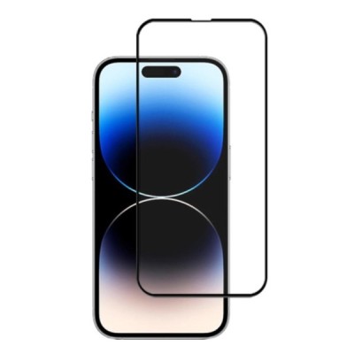 Apple iPhone 15 Pro „Mocolo“ 2.5D 9H Tempered Glass sustiprintos apsaugos juodas pilnai dengiantis apsauginis ekrano stiklas 0,2