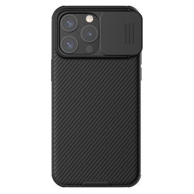 Apple iPhone 15 Pro Max „Nillkin“ CamShield Pro Magnetic juodas dėklas, nugarėlė su kameros apsauga | Priedai.lt