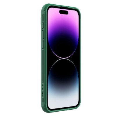 Apple iPhone 15 Pro Max „Nillkin“ CamShield Pro Magnetic žalias dėklas, nugarėlė su kameros apsauga | Priedai.lt