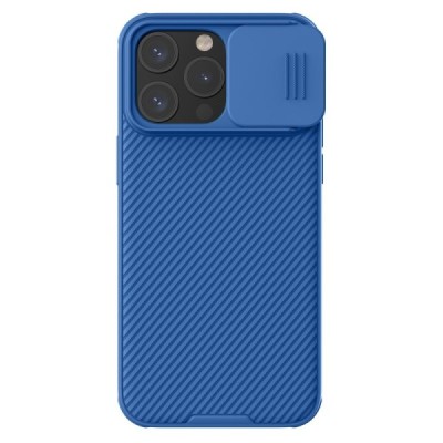 Apple iPhone 15 Pro Max „Nillkin“ CamShield Pro mėlynas dėklas, nugarėlė su kameros apsauga | Priedai.lt