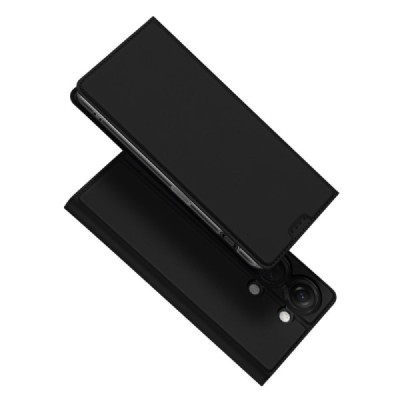 „Dux Ducis“ Skin serijos OnePlus Nord 3 juodas odinis atverčiamas dėklas | Priedai.lt