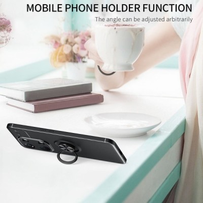 OnePlus Nord 3 „FOCUS“ Kickstand kieto silikono TPU juodas dėklas - nugarėlė | Priedai.lt