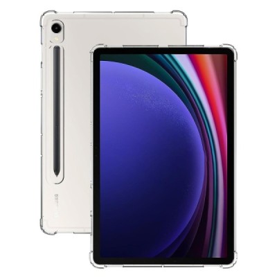 Samsung Galaxy Tab S9 11" (X710, X716, X718) sustiprintos apsaugos kieto silikono TPU skaidrus dėklas - nugarėlė | Priedai.lt
