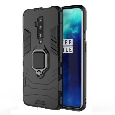 Sustiprintos apsaugos „Kickstand“ OnePlus 7 Pro juodas kieto silikono (TPU) ir plastiko dėklas | Priedai.lt