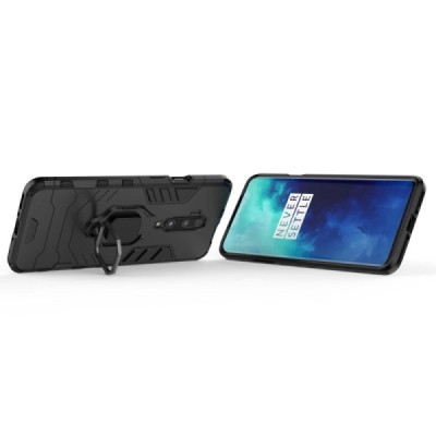 Sustiprintos apsaugos „Kickstand“ OnePlus 7 Pro juodas kieto silikono (TPU) ir plastiko dėklas | Priedai.lt